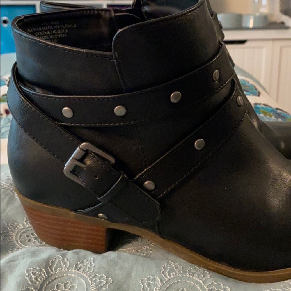 Torrid Black studded buckle Boots